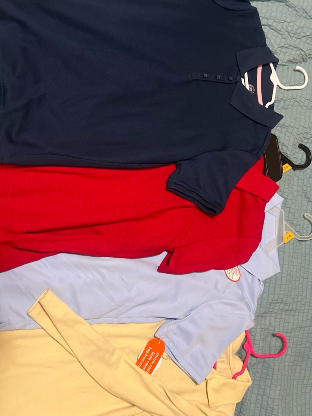 wonder nation Kids Polo Pack in Navy, Red, Light Blue, Pale Yellow